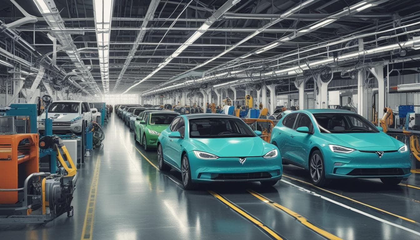 Image: An EV assembly line