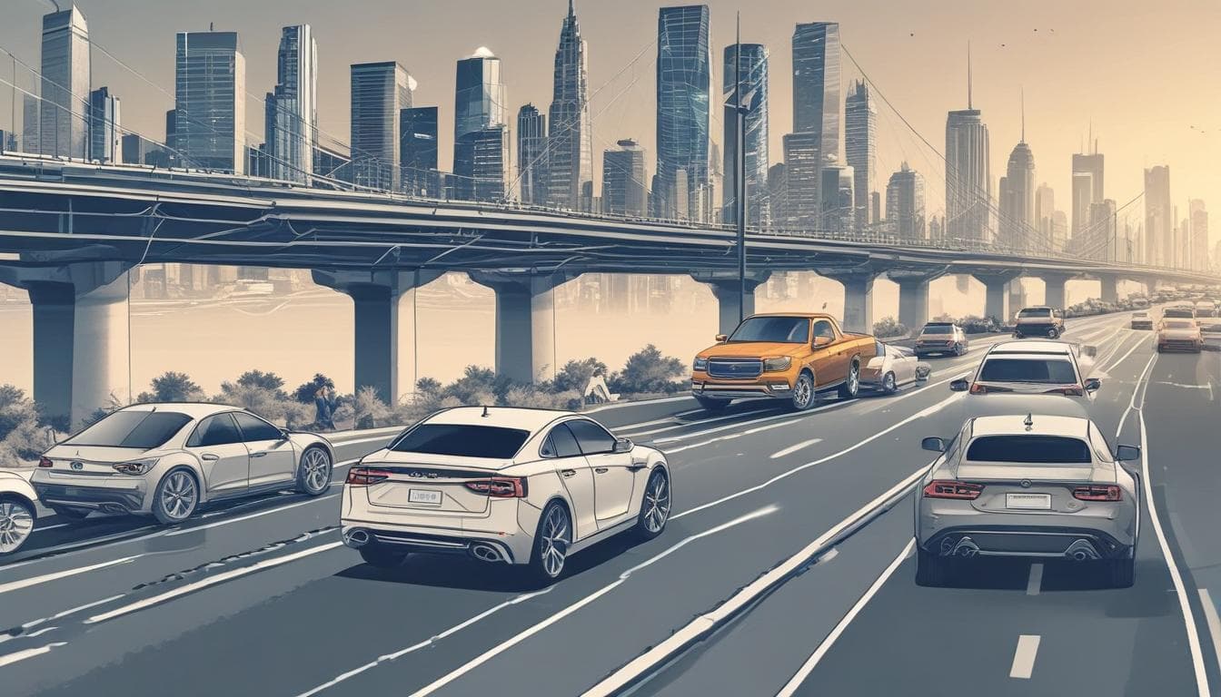 Image: Connected cars communicating with each other and the infrastructure