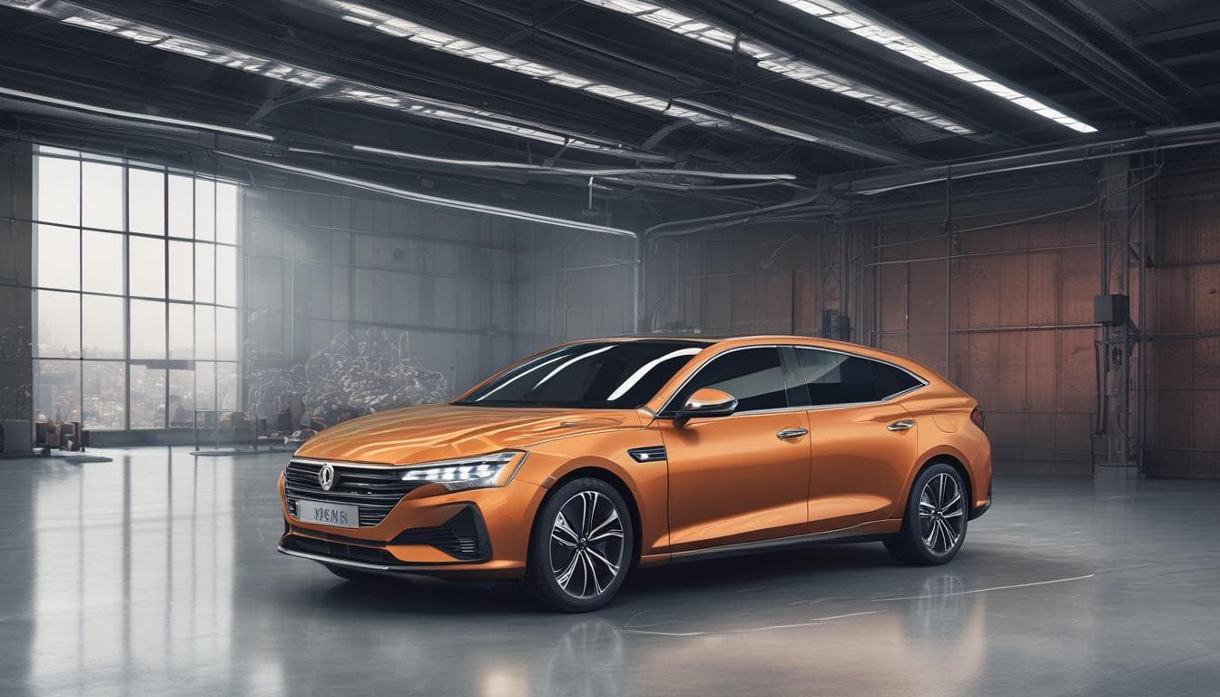 Immagine di un'auto con sistema ADAS attivo