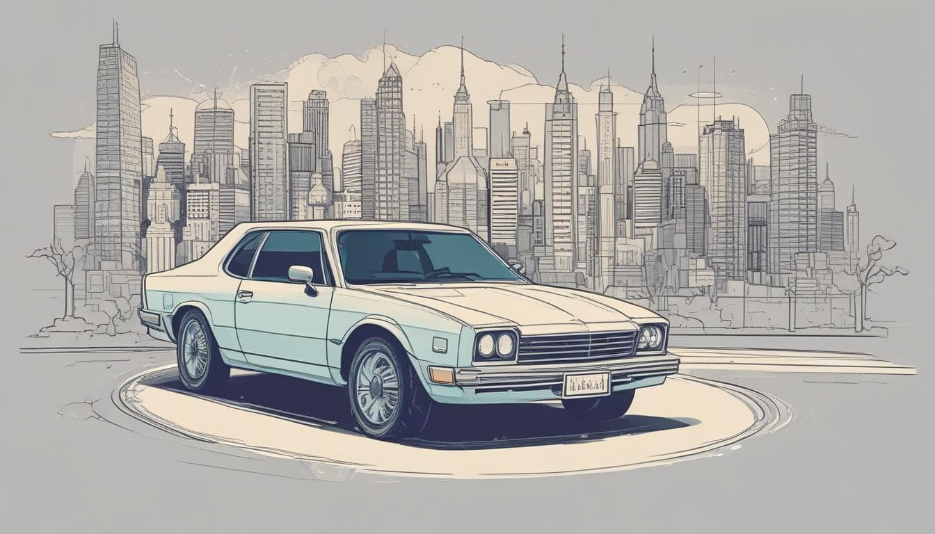 Image: A conceptual illustration of fractional car ownership using blockchain