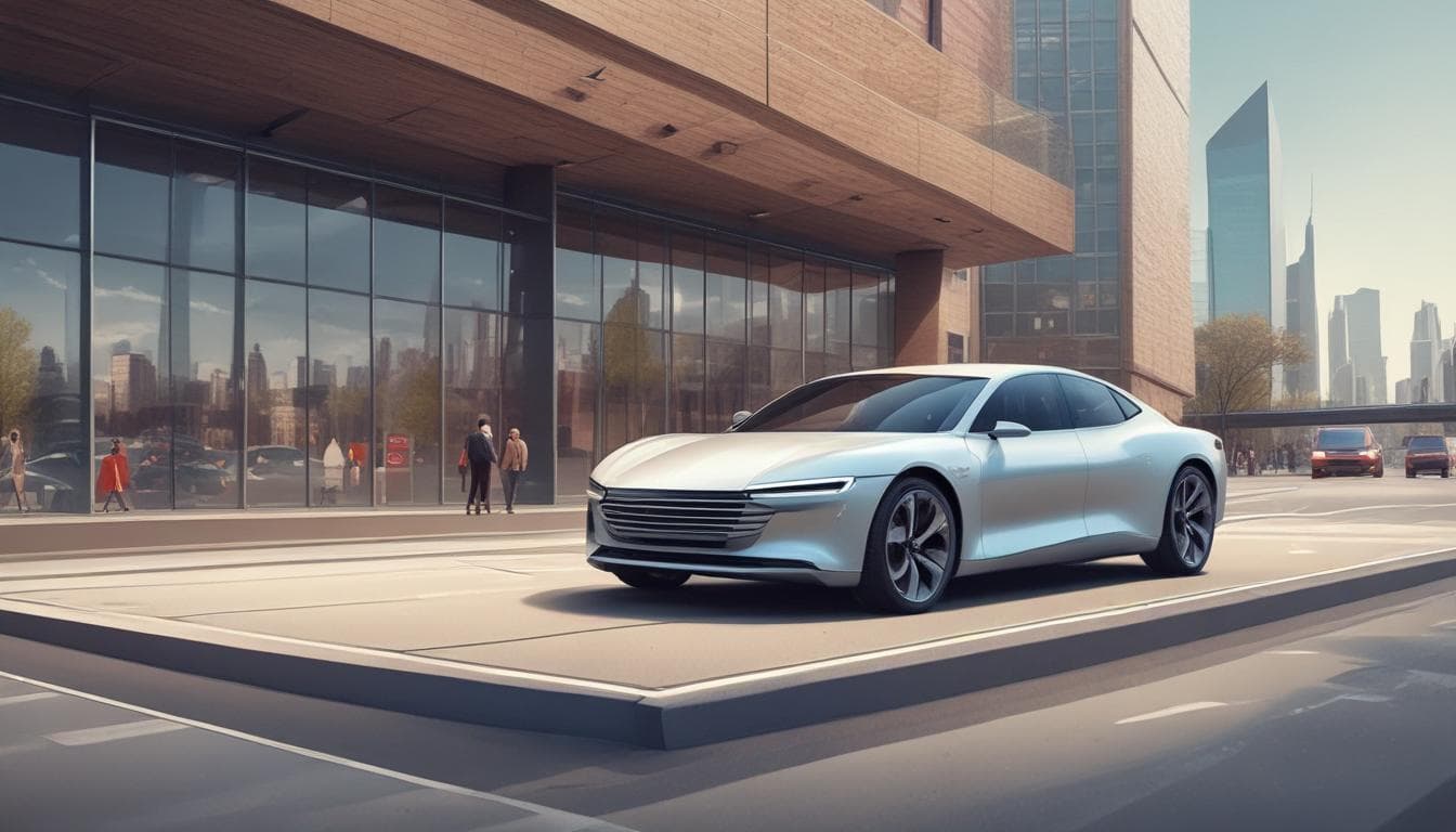 Alt text: Concept image of an autonomous vehicle being accessed through a subscription service