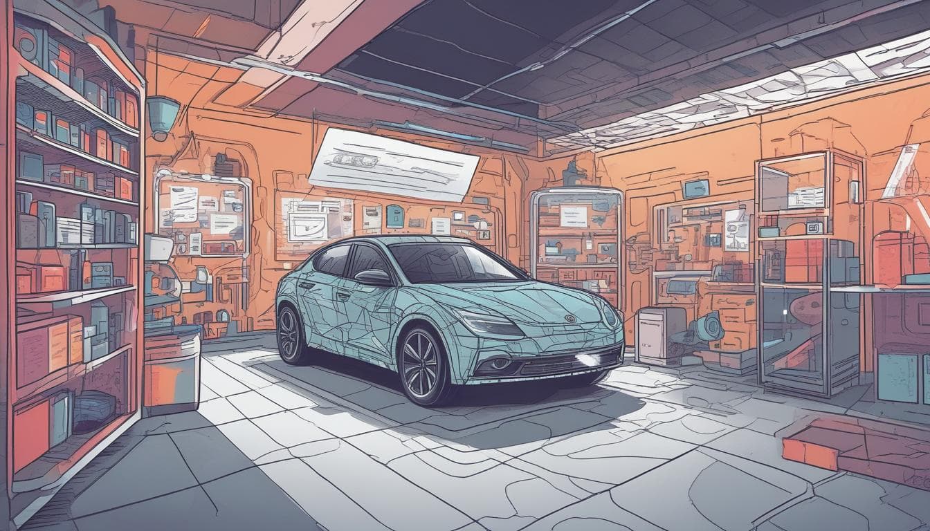 Illustration eines digitalen Prototyps im virtuellen Raum